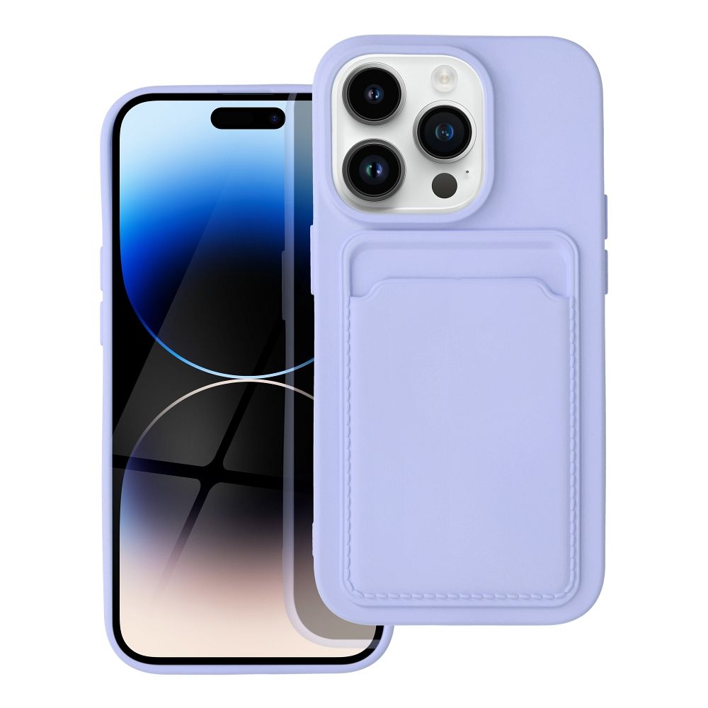 Kortelių dėklas telefonui IPHONE 14 Pro violetinis