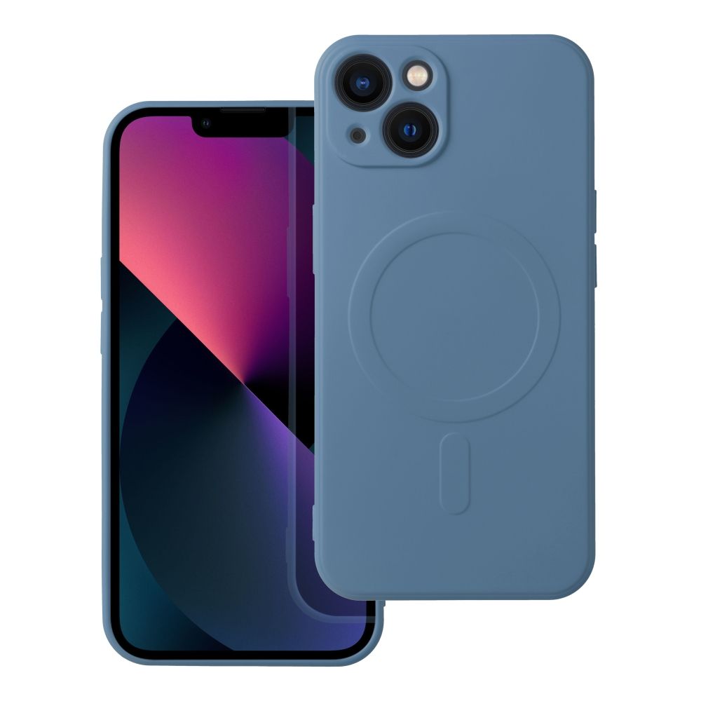 SILICONE MAG COVER dėklas telefonui, suderinamas su MagSafe, IPHONE 13 mėlynas