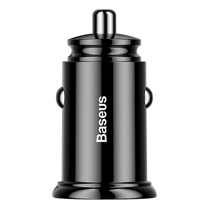 Baseus Circular automobilinis įkroviklis 2x USB QC3.0, 30W, juodas