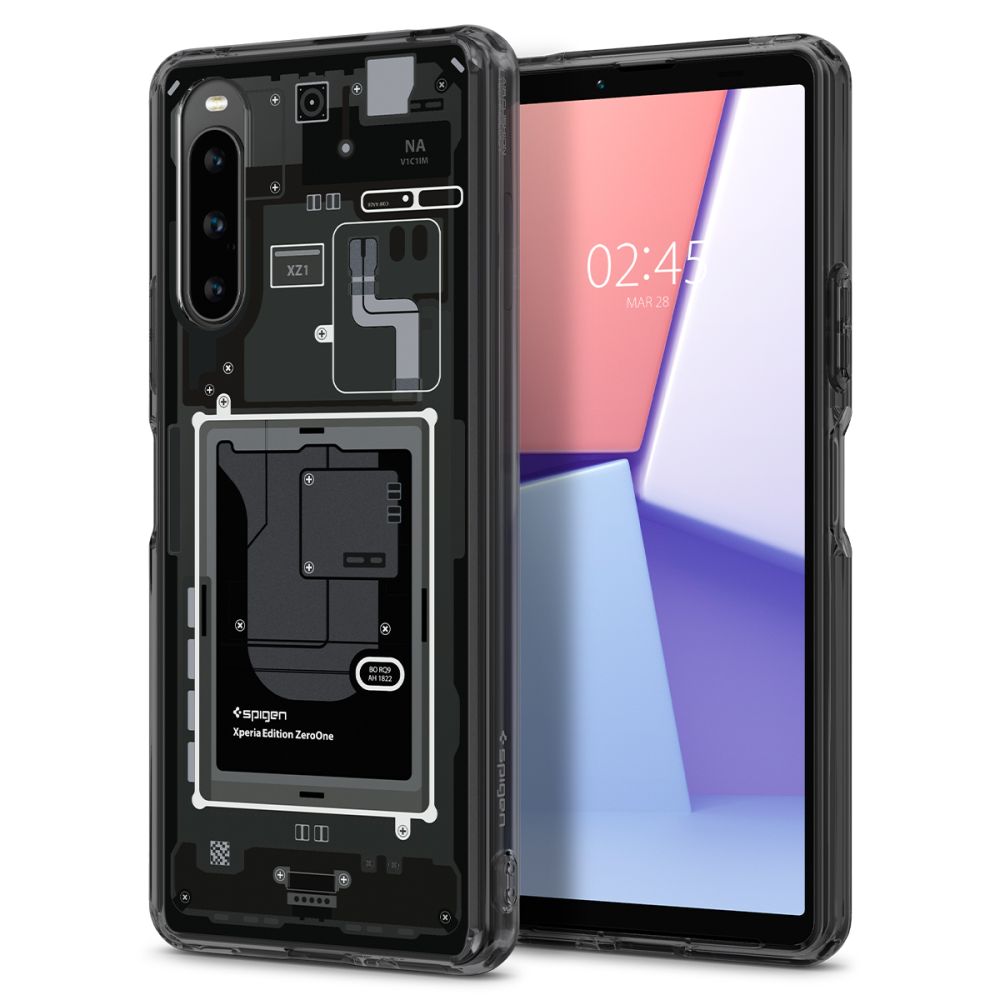 Spigen Ultra Hybrid dėklas Sony Xperia 10 V - tamsiai pilkas (Zero One raštas)