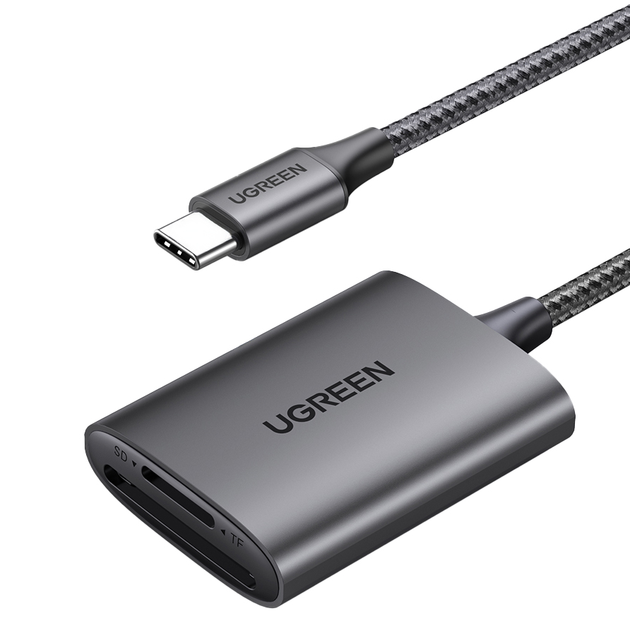 Ugreen CM401 USB-C 5Gb/s SD/TF kortelių skaitytuvas - pilkas