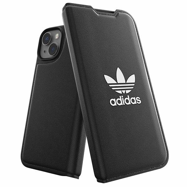 Adidas OR Dėklas telefonui Booklet BASIC iPhone 14 6.1" juodas/baltas 50181