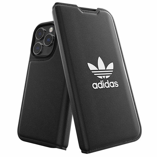 Adidas OR Dėklas telefonui Booklet BASIC iPhone 14 Pro 6.1" juodas/baltas 50182