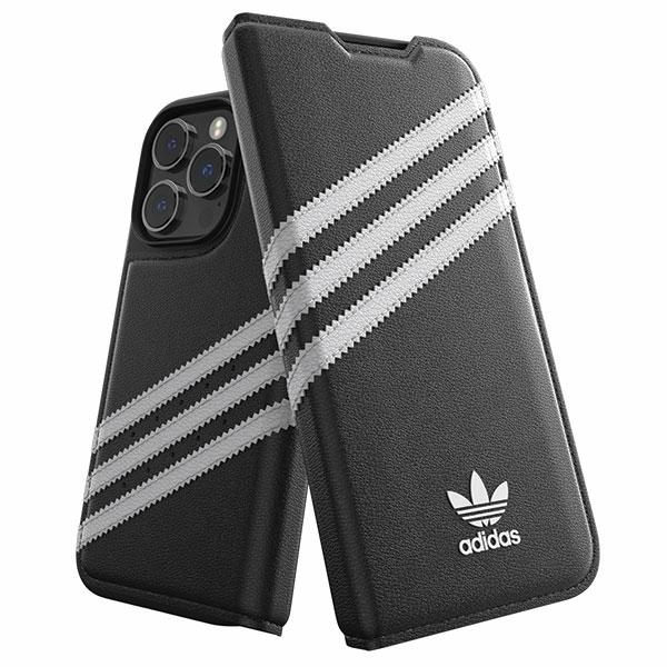 Adidas OR Dėklas telefonui Booklet PU iPhone 14 Pro juodas/baltas 50196