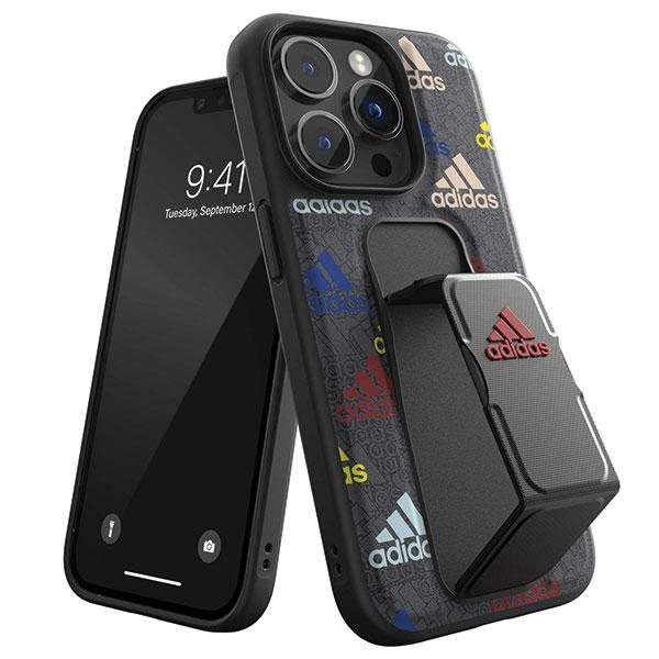 Adidas SP Dėklas telefonui Grip iPhone 14 Pro juodas/juodas/spalvingas 50251