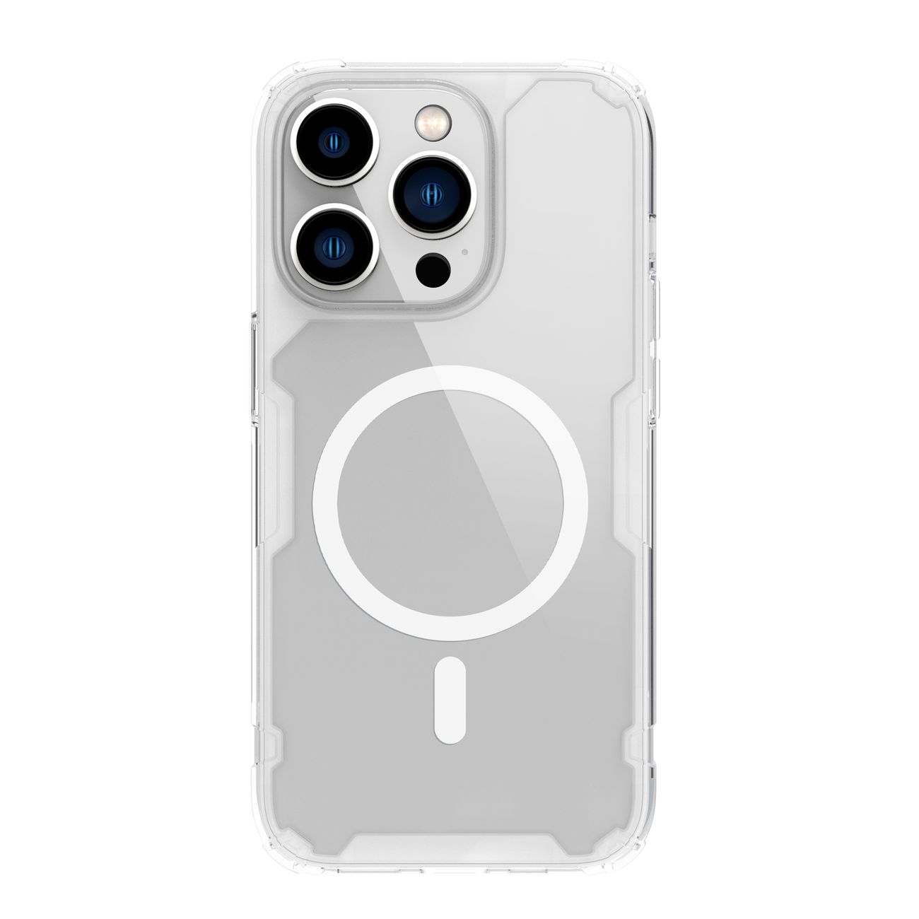 Nillkin Nature Pro magnetinis šarvuotas dėklas su MagSafe telefonui iPhone 15 Pro - baltas