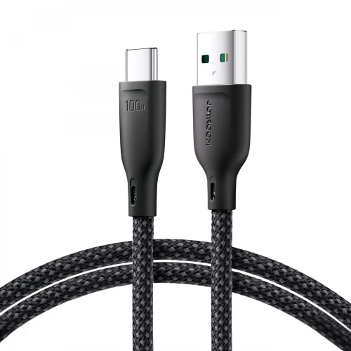 Joyroom Multi-Color Series S-A34 USB-A / USB-C 100W kabelis 1m - juodas