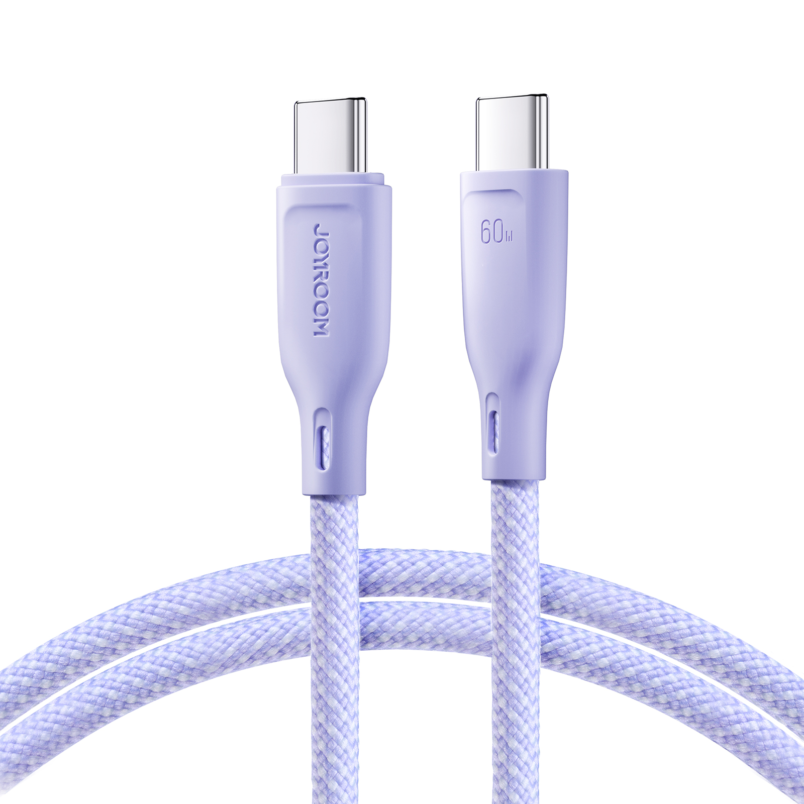 Joyroom Multi-Color Series S-A34 USB-C / USB-C PD 60W kabelis 1m - violetinis