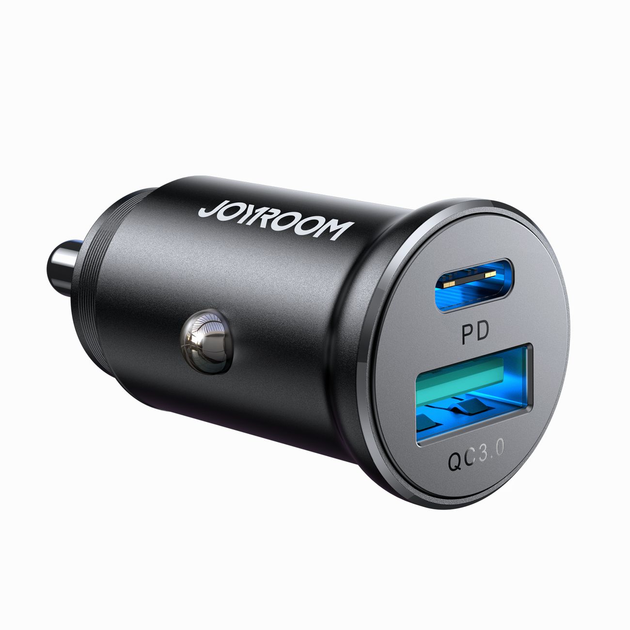 Joyroom JR-CCN05 automobilinis įkroviklis USB-C / USB-A 30W, juodas