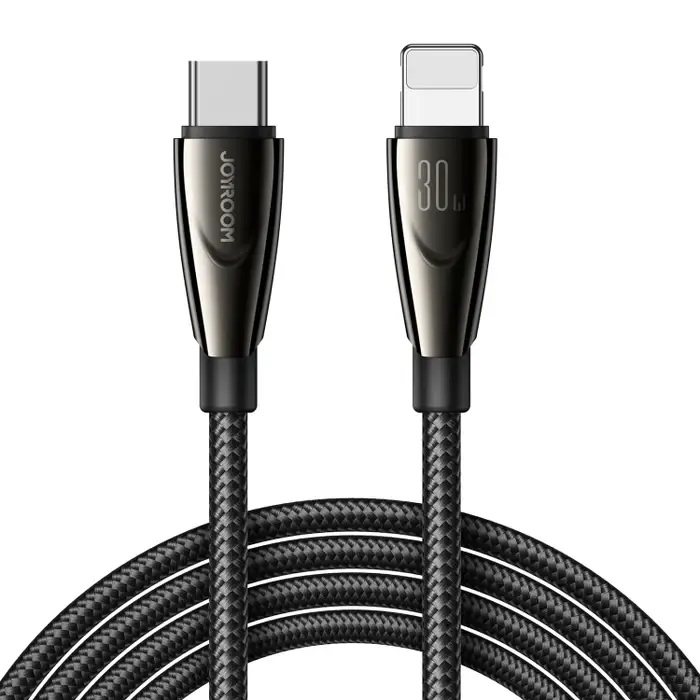 Joyroom Pioneer serijos SA31-CL3 USB-C / Lightning 30W 1.2m kabelis - juodas