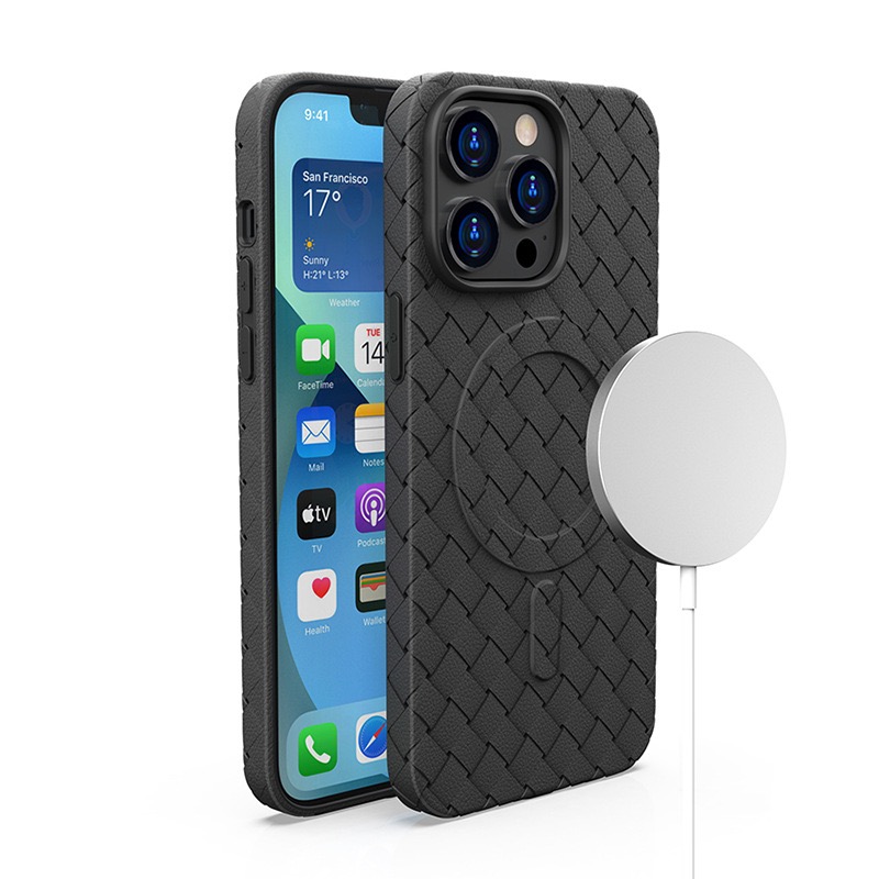 Magnetinis pintas dėklas iPhone 15 Pro - juodas