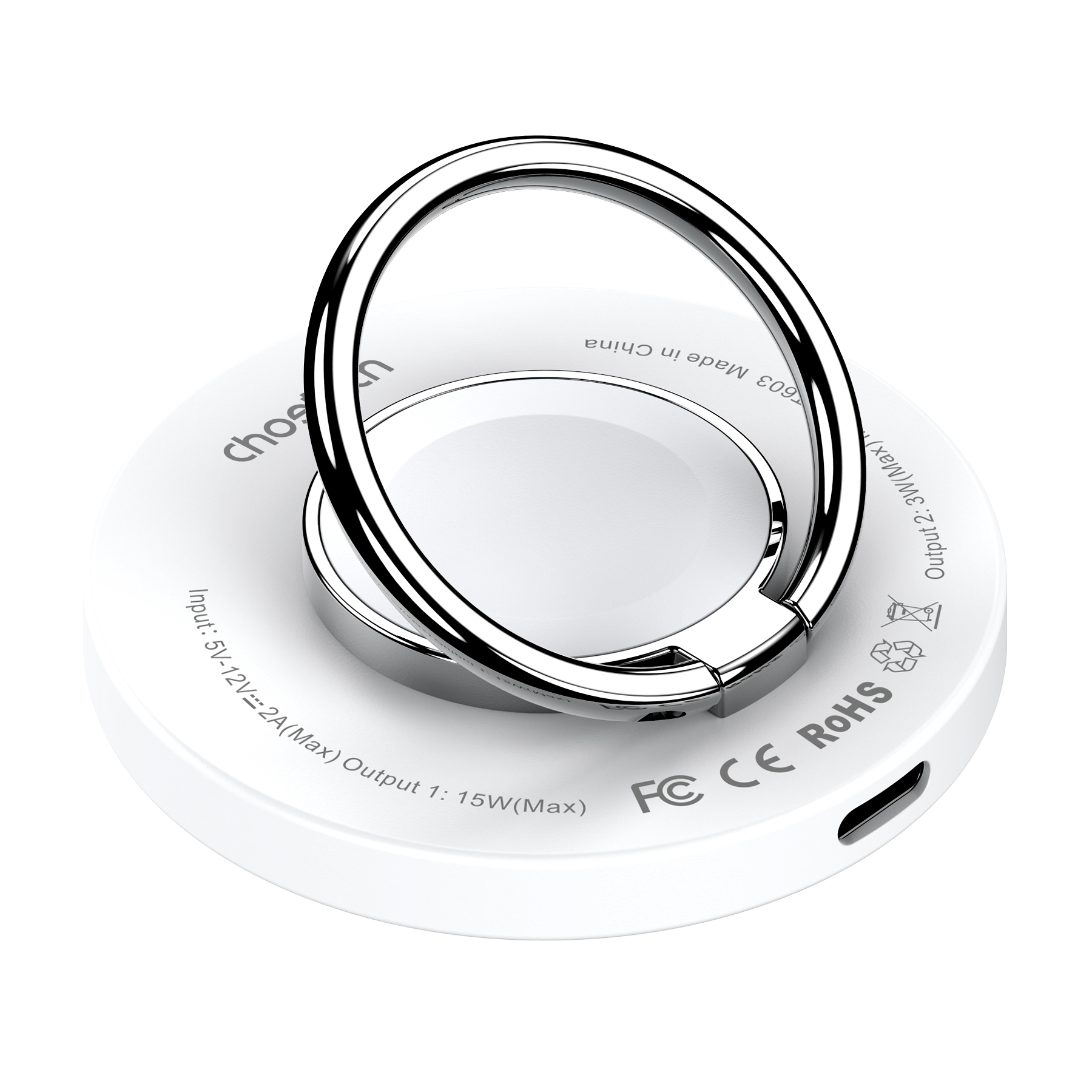 Индуктивное зарядное устройство MagSafe Choetech T603-F с держателем (белый)