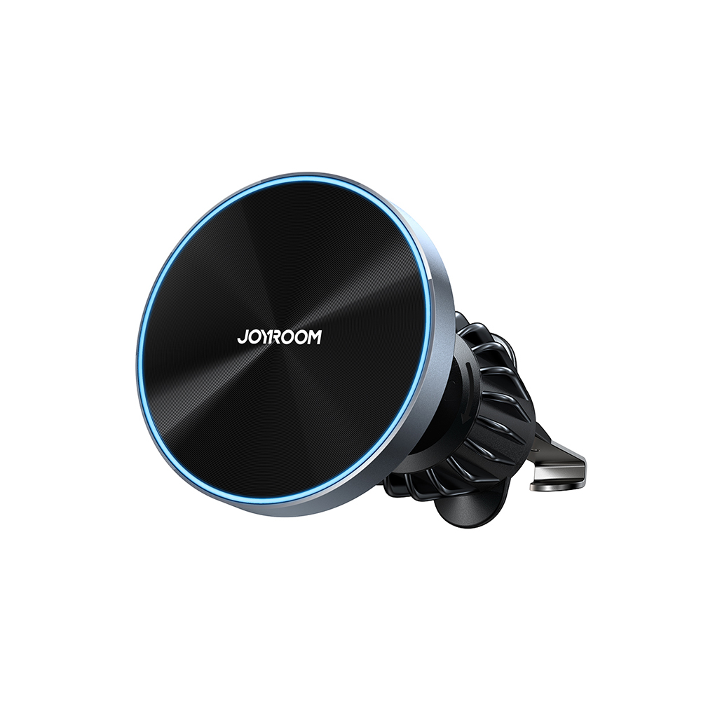 Belaidis automobilinis įkroviklis-laikiklis Joyroom (JR-ZS240 Pro) Magnetic (MagSafe 15W) tvirtinamas ant ventiliacijos grotelių juodas