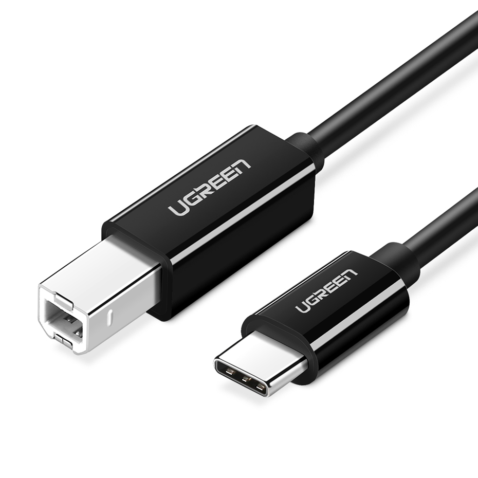 Ugreen US241 USB-C 2.0 - USB-B laidas 1m - juodas