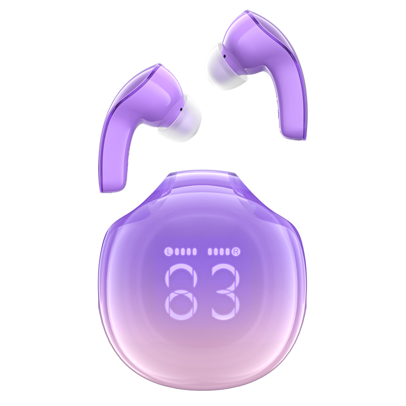 Acefast T9 Bluetooth 5.3 įstatomos belaidės ausinės - violetinės