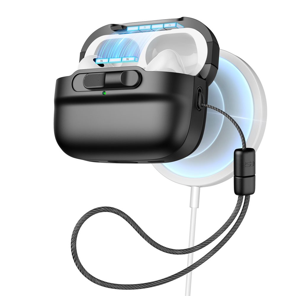 ESR Pulse Halolock dėklas su MagSafe Apple AirPods Pro 1/2 - juodas