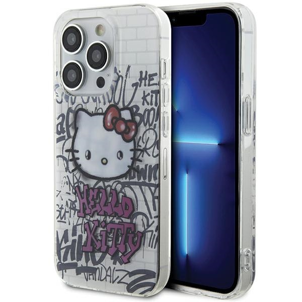 Hello Kitty IML Kitty On Bricks Graffiti dėklas telefonui iPhone 13 Pro Max - baltas