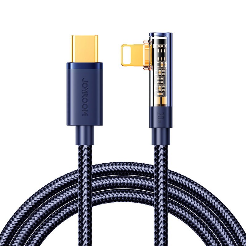 Kabelis USB-C Lightning kampinis 20W 1.2m Joyroom S-CL020A6 (mėlynas)
