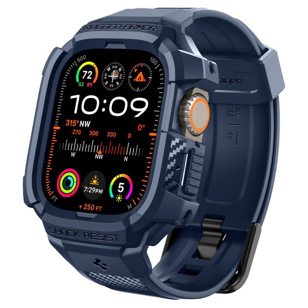 Spigen Rugged Armor Pro dėklas Apple Watch Ultra 1 / 2 (49mm) - jūrinė mėlyna