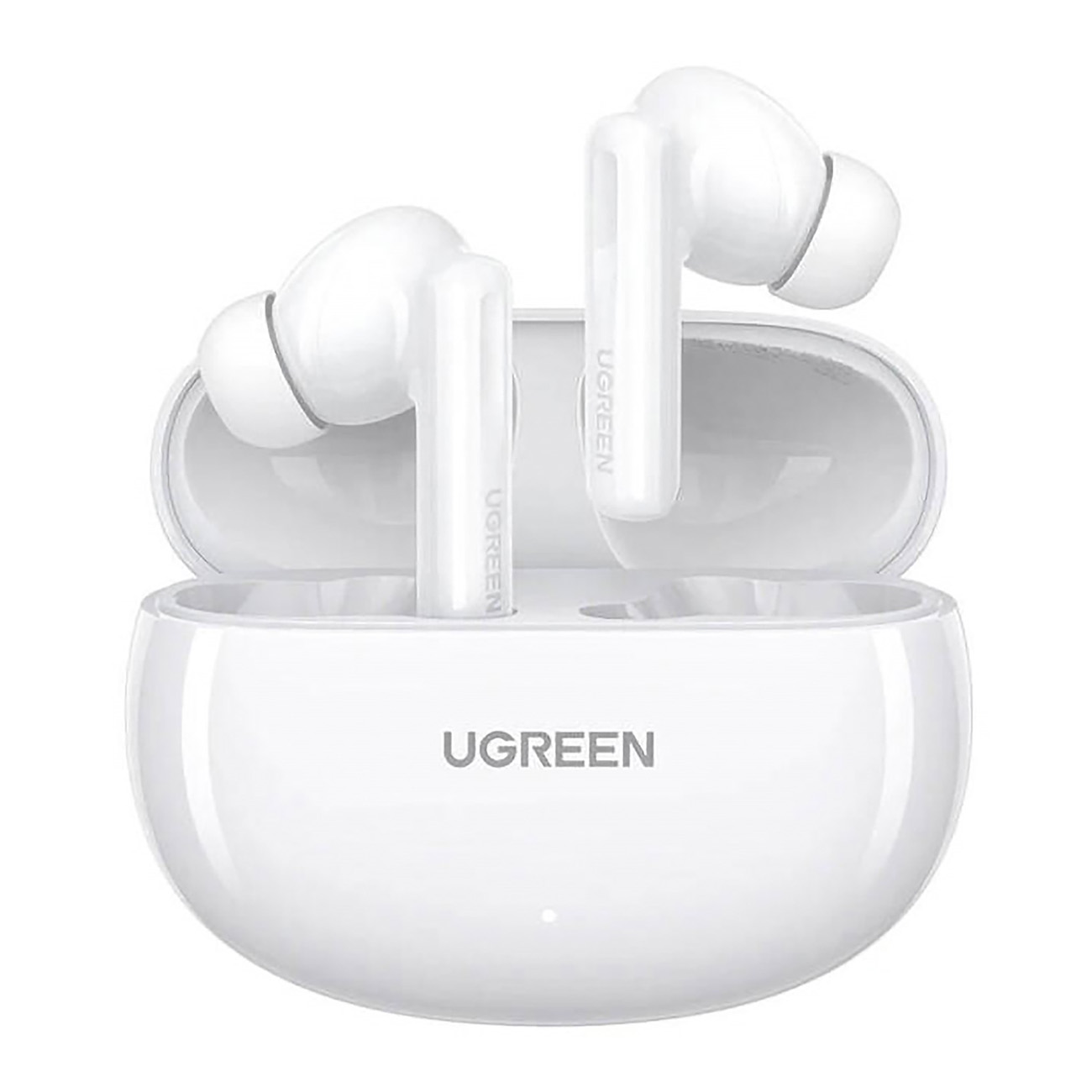 Ugreen HiTune T6 belaidės ausinės su ANC funkcija + USB-A - USB-C laidas baltos