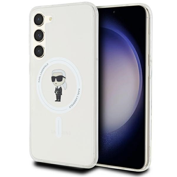 Karl Lagerfeld IML Ikonik magnetinis dėklas telefonui Samsung Galaxy S23+ - permatomas