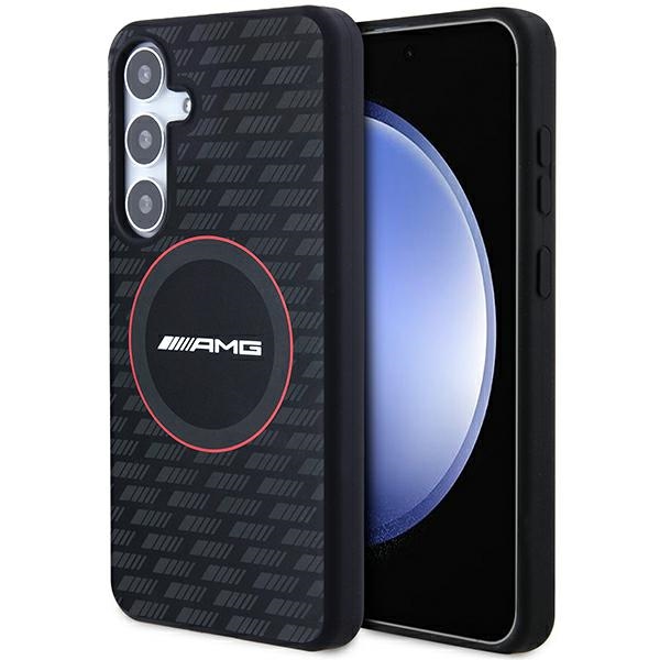 AMG silikoninis anglies rašto MagSafe dėklas telefonui Samsung Galaxy S24+ - juodas