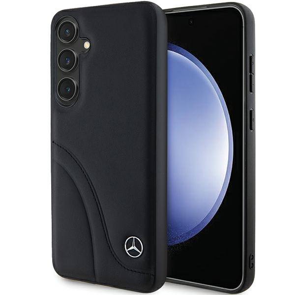 Mercedes odinis Curved Stitches dėklas telefonui Samsung Galaxy S24 - juodas