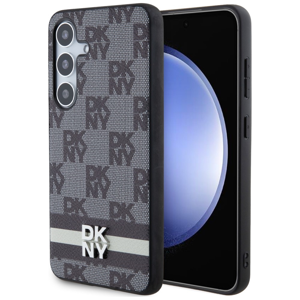 DKNY odinis languoto Mono rašto ir spausdintų juostų dėklas telefonui Samsung Galaxy S24+ - juodas
