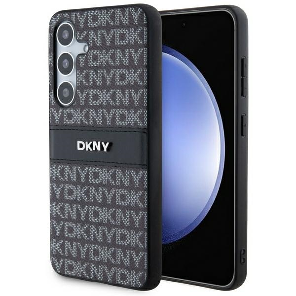 DKNY odinis Mono Stripe ir Metal Logo dėklas telefonui Samsung Galaxy S24+ - juodas