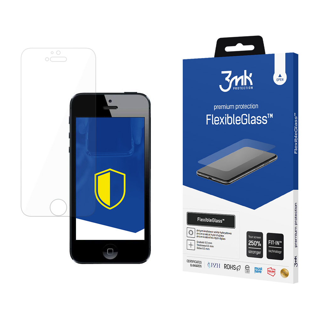 3mk FlexibleGlass™ hibridinis stiklas skirtas iPhone 5 / 5S / SE