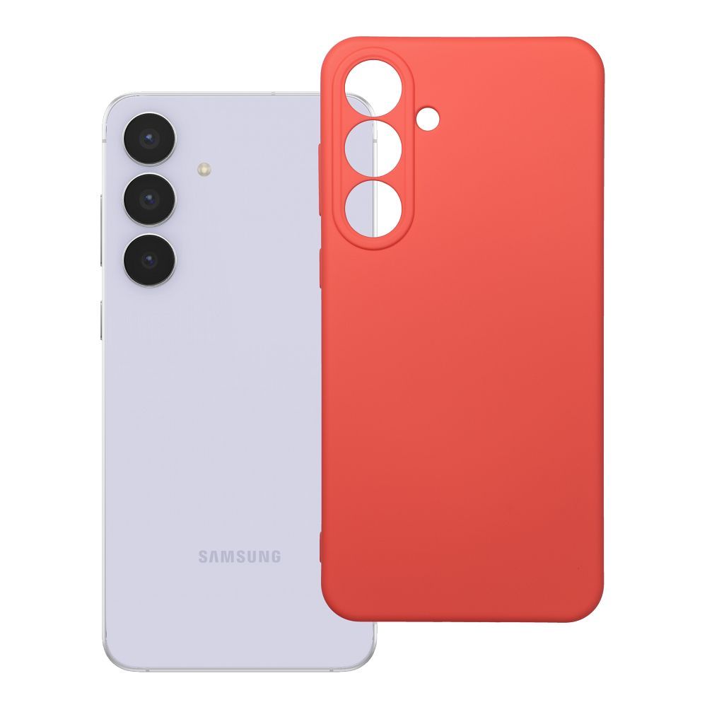 SILICONE dėklas telefonui SAMSUNG S25 FE persikinis