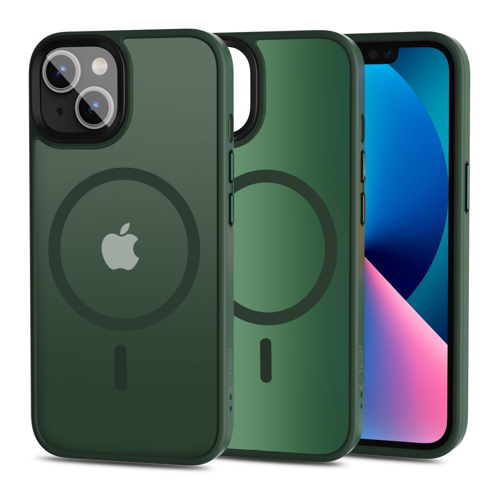 Tech-Protect MagMat MagSafe iPhone 13 dėklas telefonui - matinis žalias