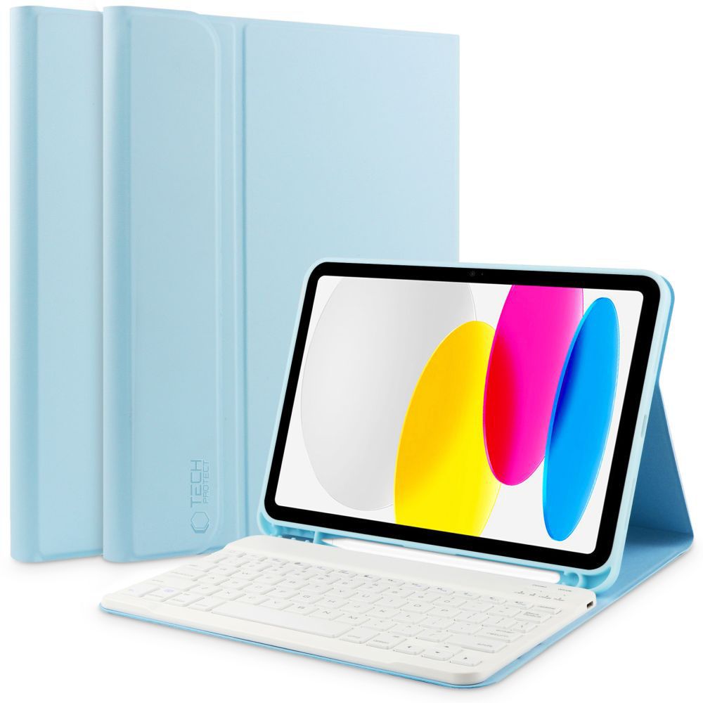 Tech-Protect SC Pen + Keyboard dėklas su klaviatūra iPad 10.9" 2022 - šviesiai mėlyna