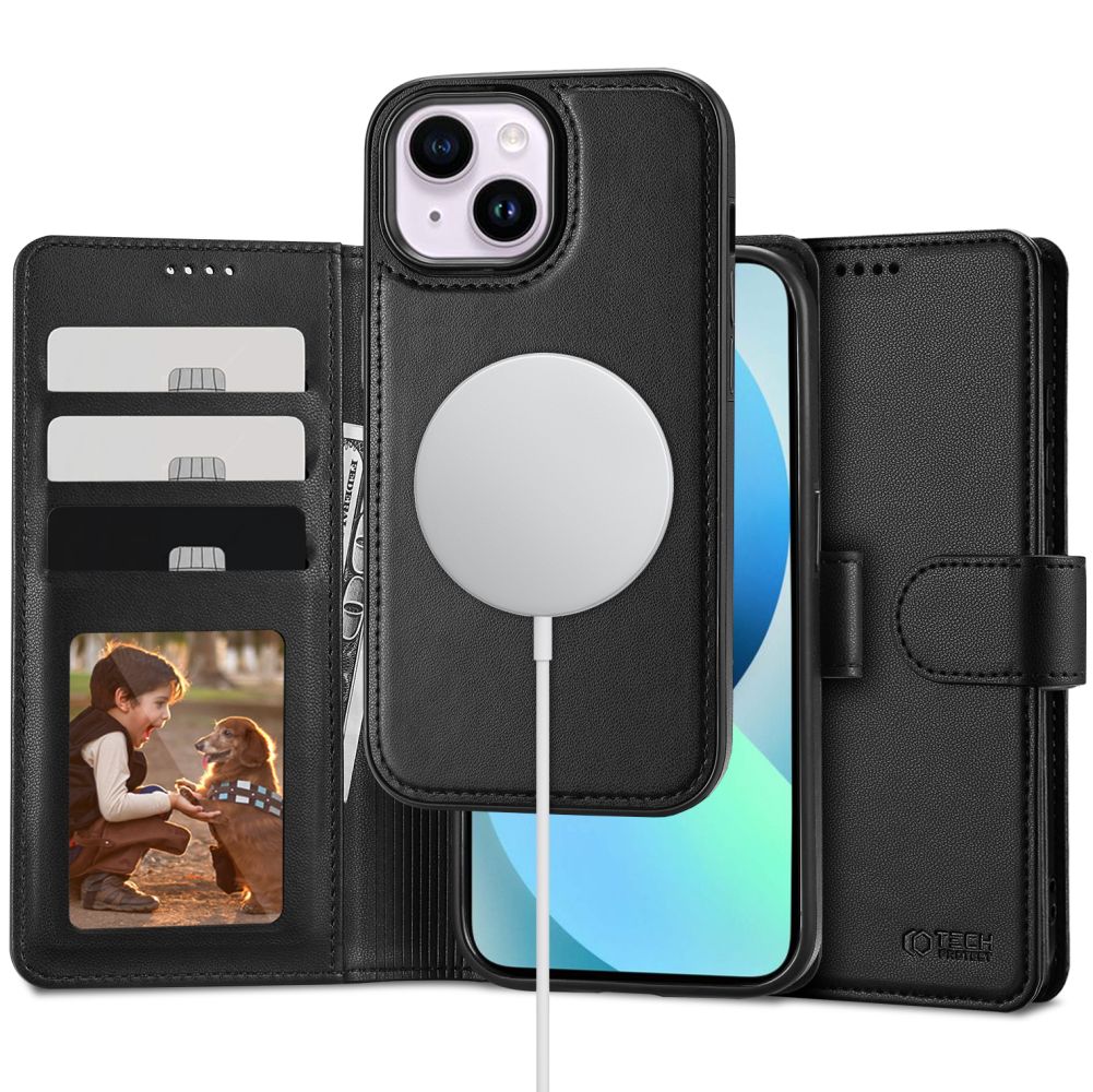 Tech-Protect Wallet MagSafe dėklas iPhone 13 - juodas