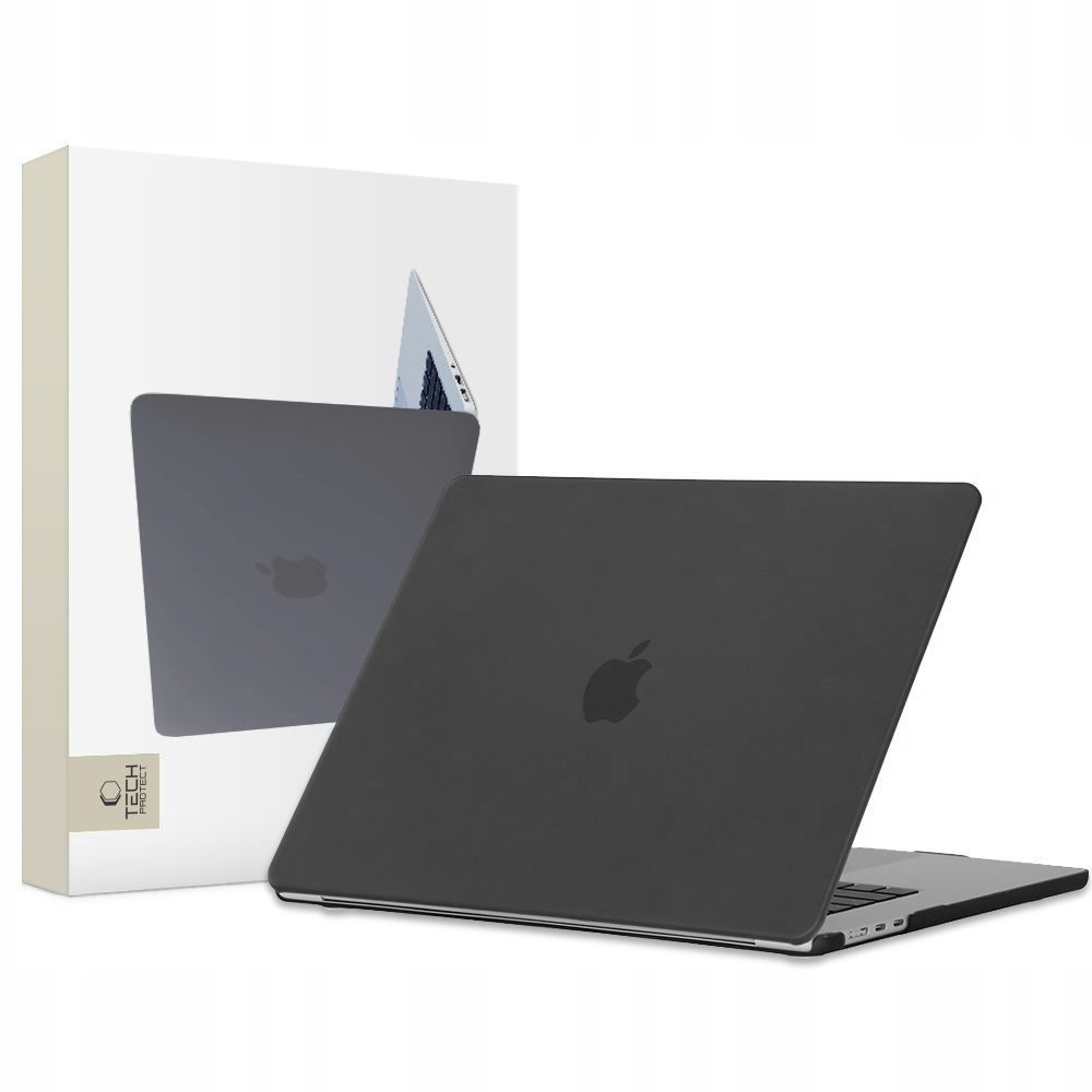 Tech-Protect SmartShell dėklas MacBook Air 15" M2 / M3 / 2023-2024 - matinė juoda