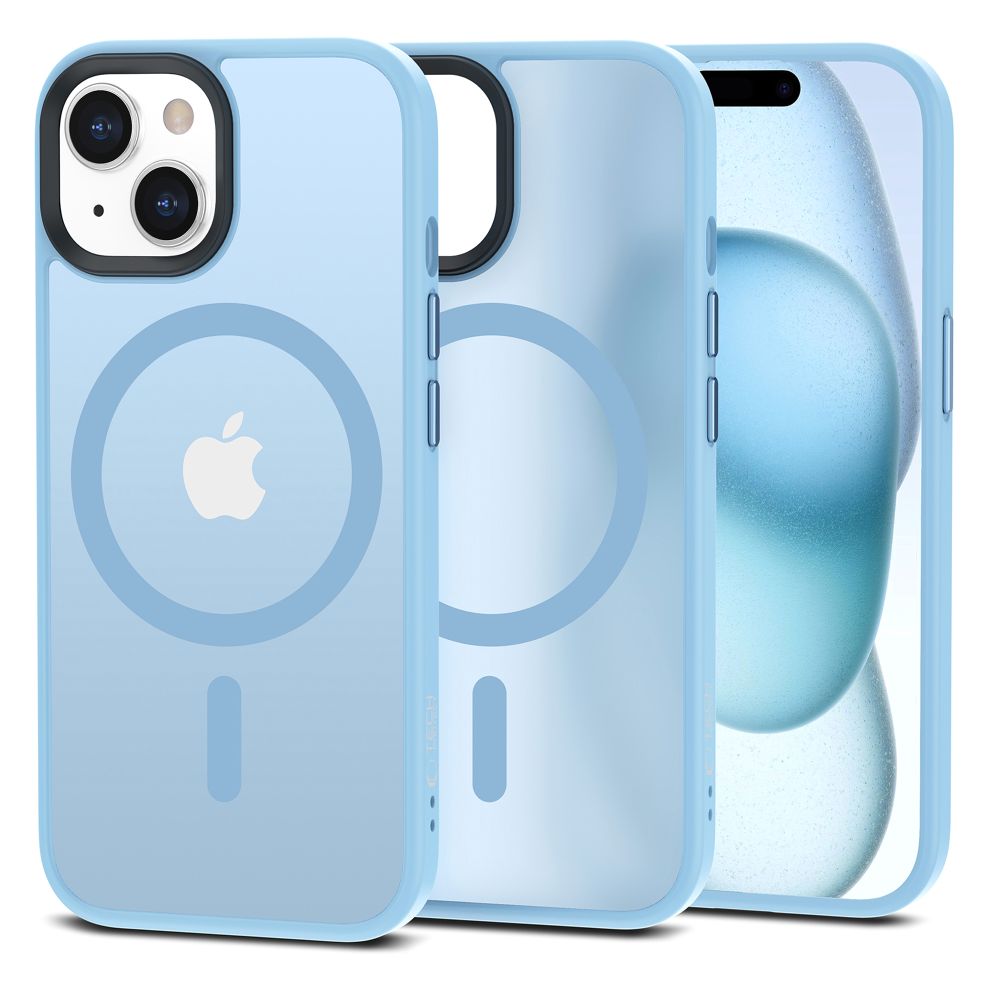Tech-Protect MagMat Magnetinis dėklas telefonui iPhone 15 - matinė mėlyna