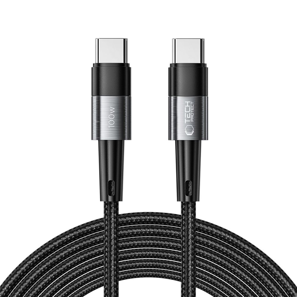 Tech-Protect UltraBoost USB-C / USB-C PD kabelis 100W 5A 3m - pilkas