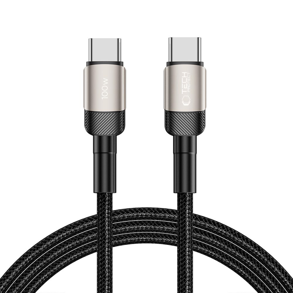 "Tech-Protect UltraBoost Evo" USB-C / USB-C PD kabelis 100W 5A 2 m - titano spalvos