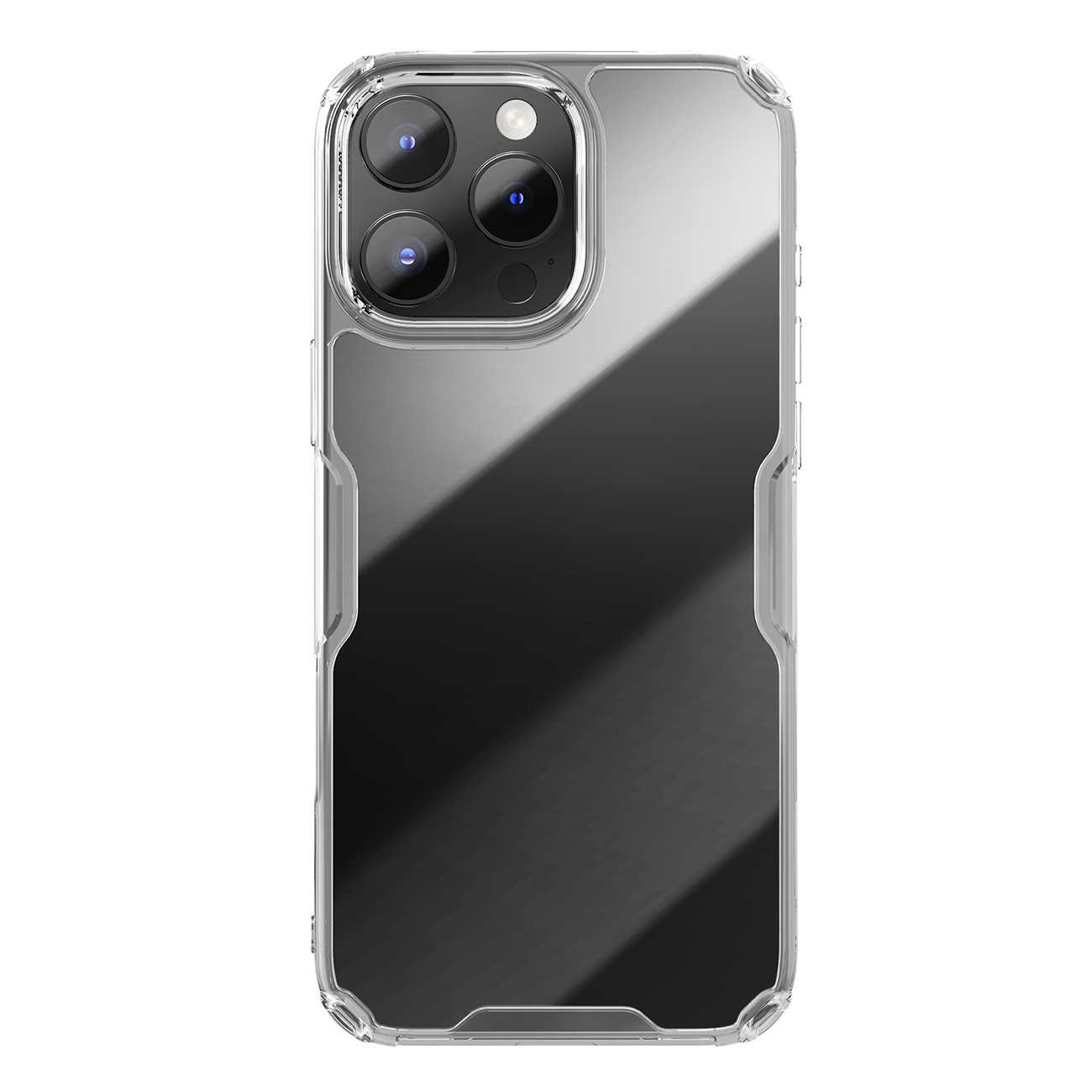Nillkin Nature Pro dėklas telefonui iPhone 16 Pro - permatomas ir baltas
