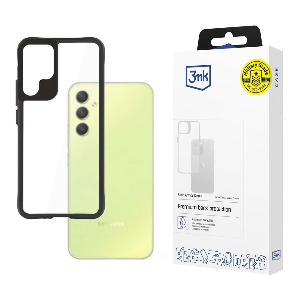 3mk Satin Armor Case+ dėklas telefonui Samsung Galaxy A34 5G - permatomas