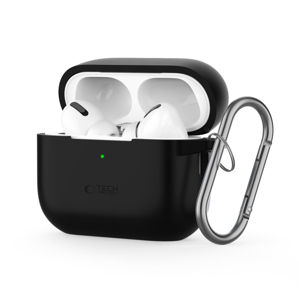 Tech-Protect silikoninis kabliuko dėklas Apple AirPods Pro 1 / 2 - juodas