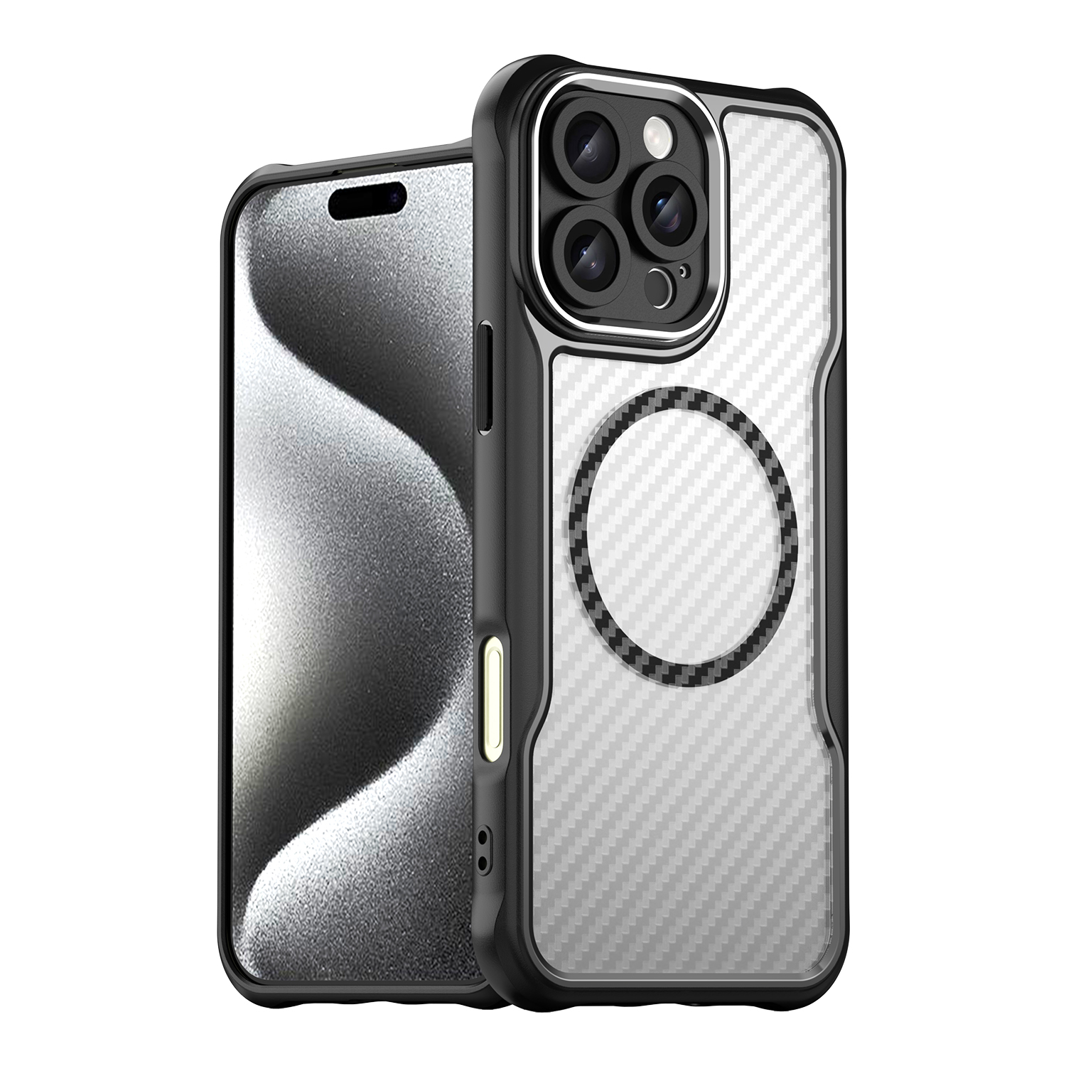 Leading Series MagSafe Silikoninis dėklas telefonui iPhone 16 Pro - juodas