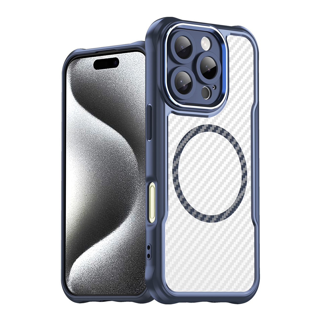 Leading Series MagSafe Silikoninis dėklas telefonui iPhone 16 Pro - mėlynas