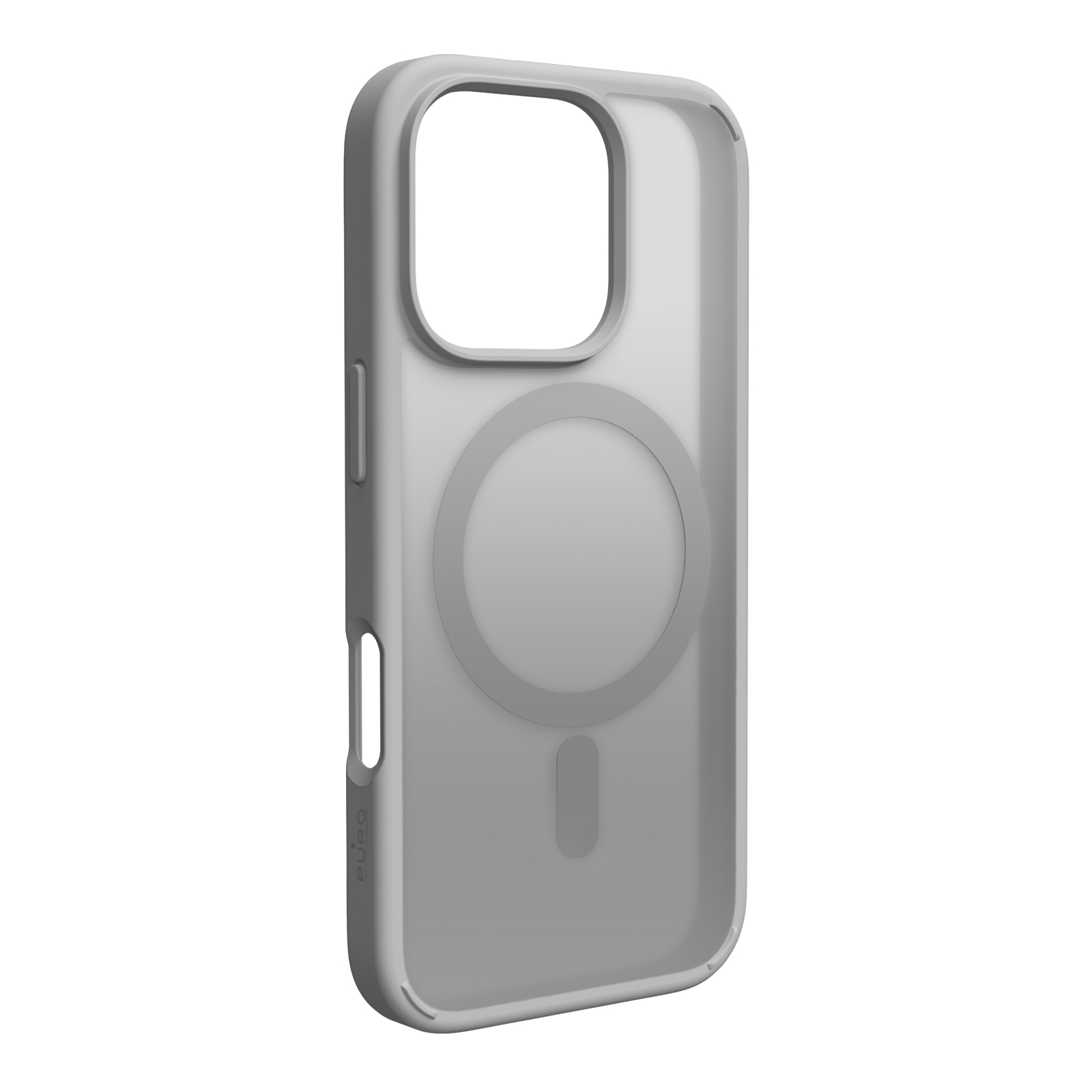 Puro Gradient Magnetinis silikoninis dėklas telefonui iPhone 16 Pro - sidabrinis