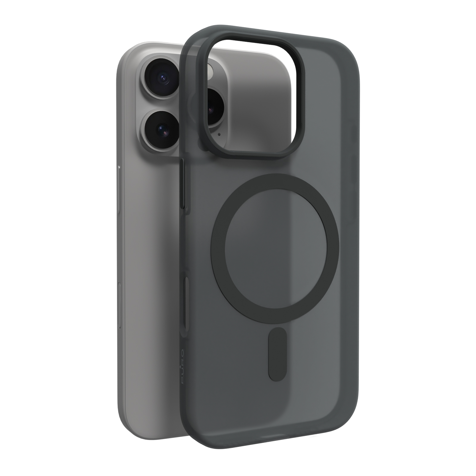 Puro Daylight Magnetinis silikoninis dėklas telefonui iPhone 16 Pro - juodas