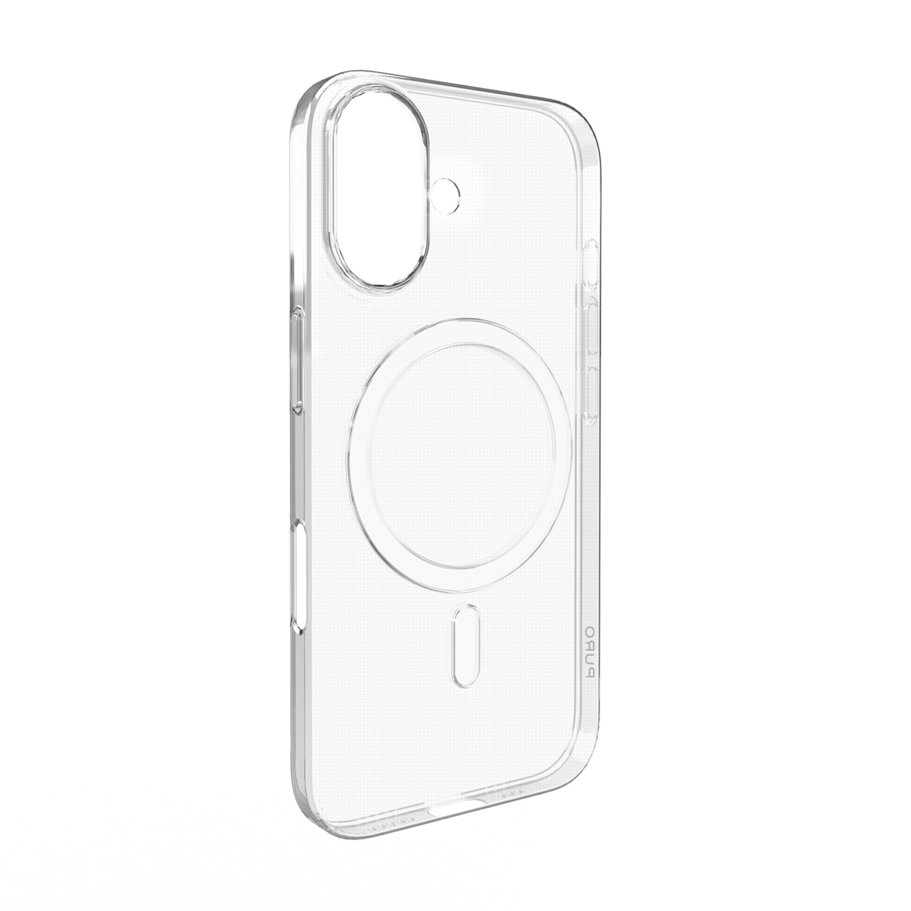 Puro 03 Mag magnetinis silikoninis dėklas telefonui iPhone 16 - permatomas