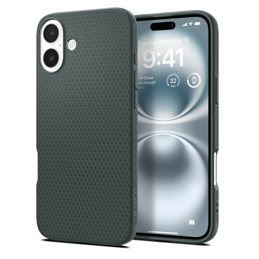Spigen Liquid Air dėklas telefonui iPhone 16 - žalias