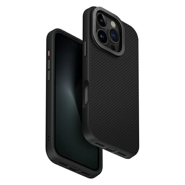 Uniq Keva Max Magclick įkrovimo dėklas telefonui iPhone 16 Pro - juodas