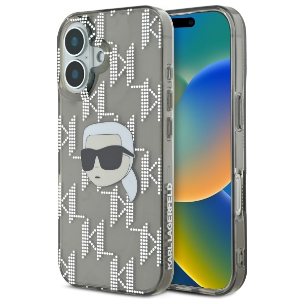 Karl Lagerfeld IML Karl Head Electroplated Dėklas telefonui iPhone 16 - juodas