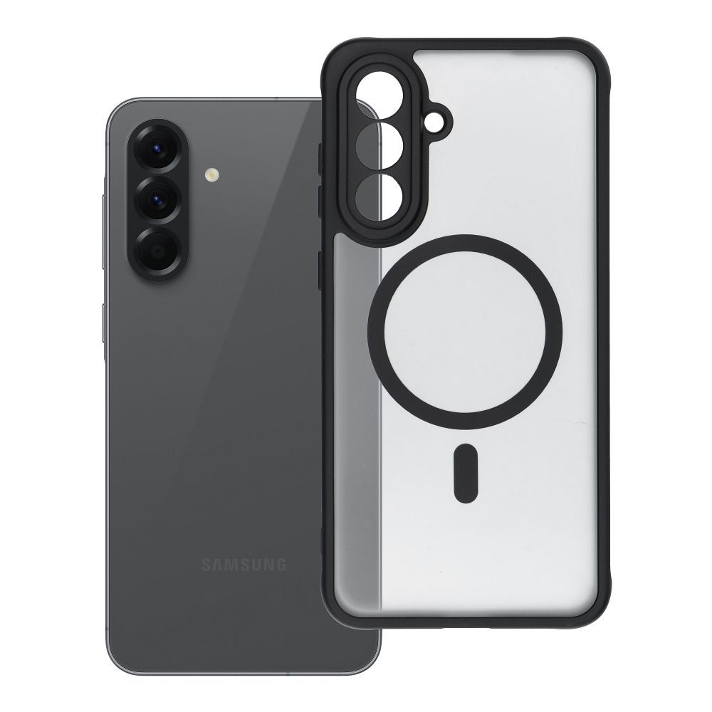 FULL MATTE MAG COVER dėklas telefonui, suderinamas su MagSafe, skirtas SAMSUNG A56 juodas